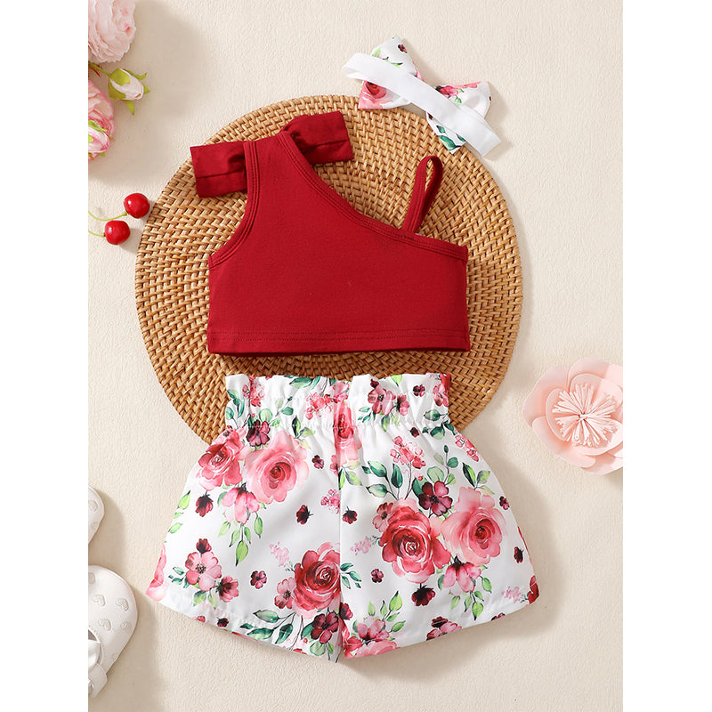 Girls Pure Cotton Top with Shorts