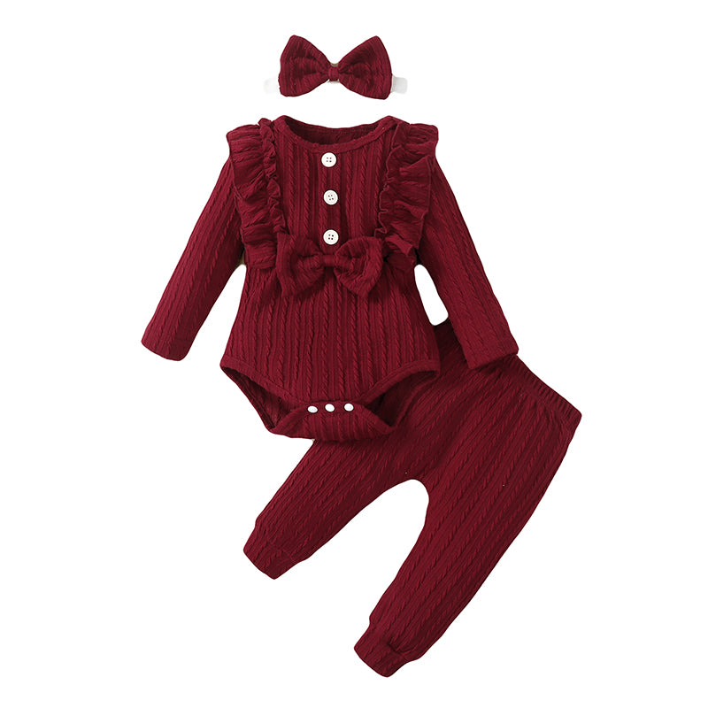 Infant Girls Maroon Leotard with Pyjamas