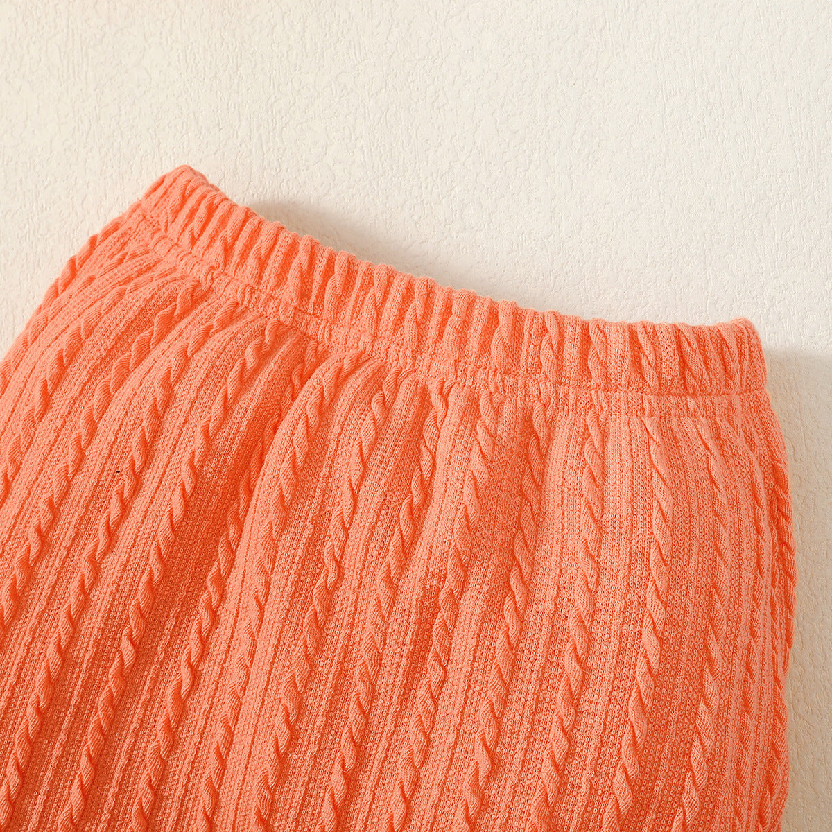 infant Girls Orange Self Design Bodysuit with Pyjamas and Headband