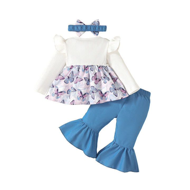 Infant Girls Printed Pure Cotton Top with Palazzos
