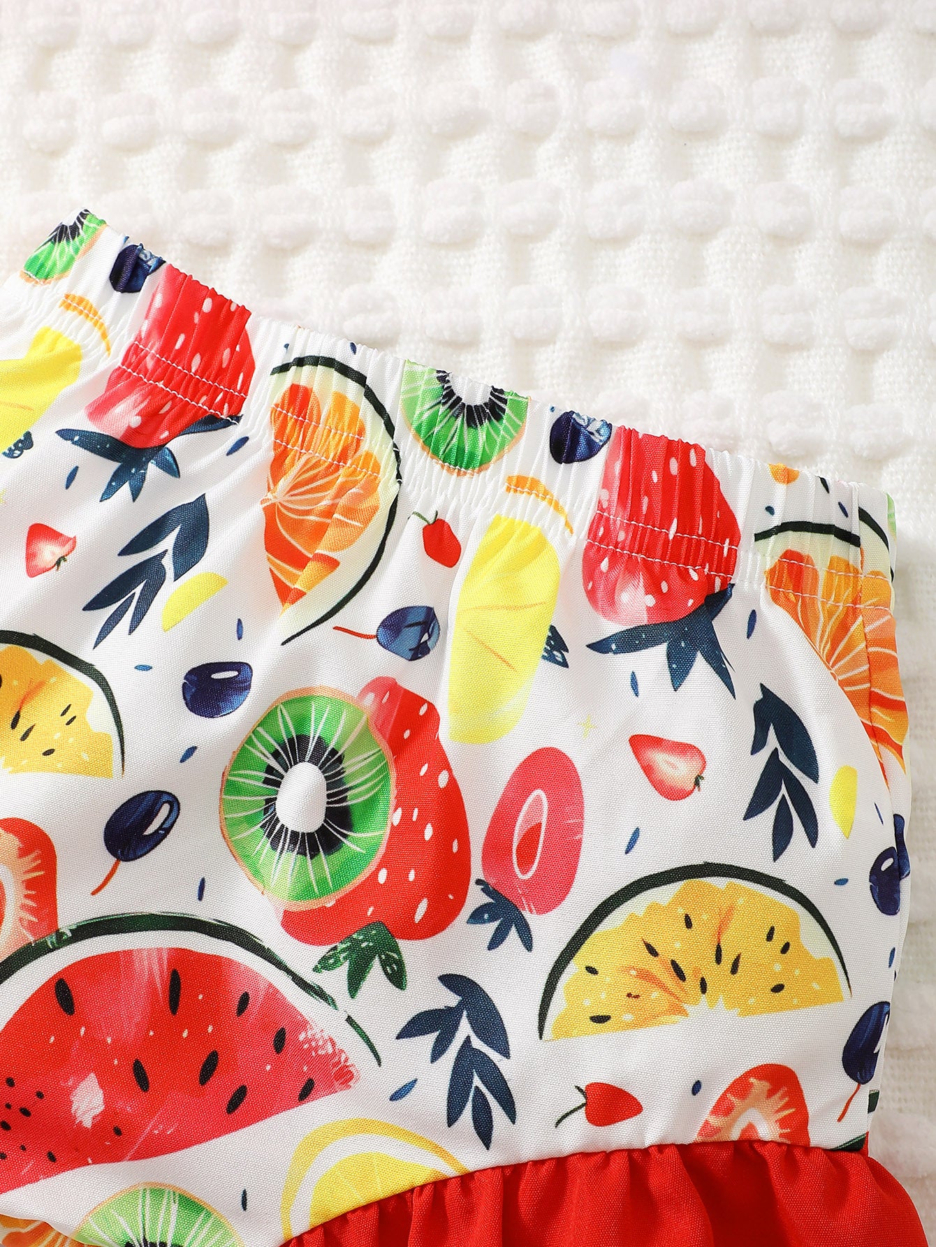 Girls Printed Top And Shorts With Hairband