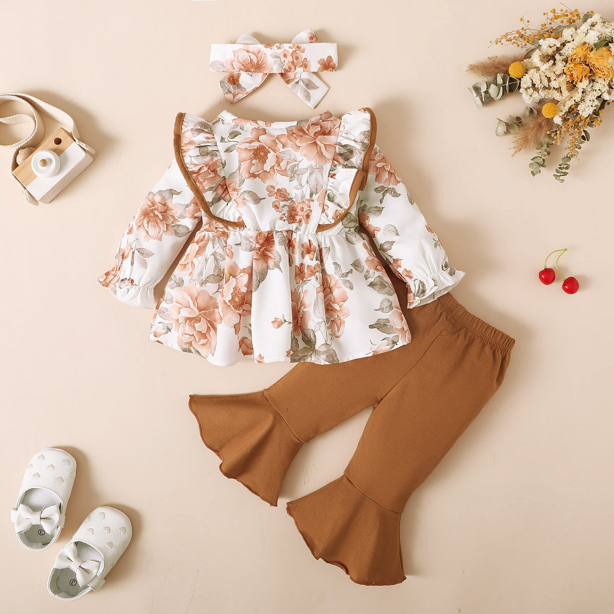 Girls Printed Top with Trousers