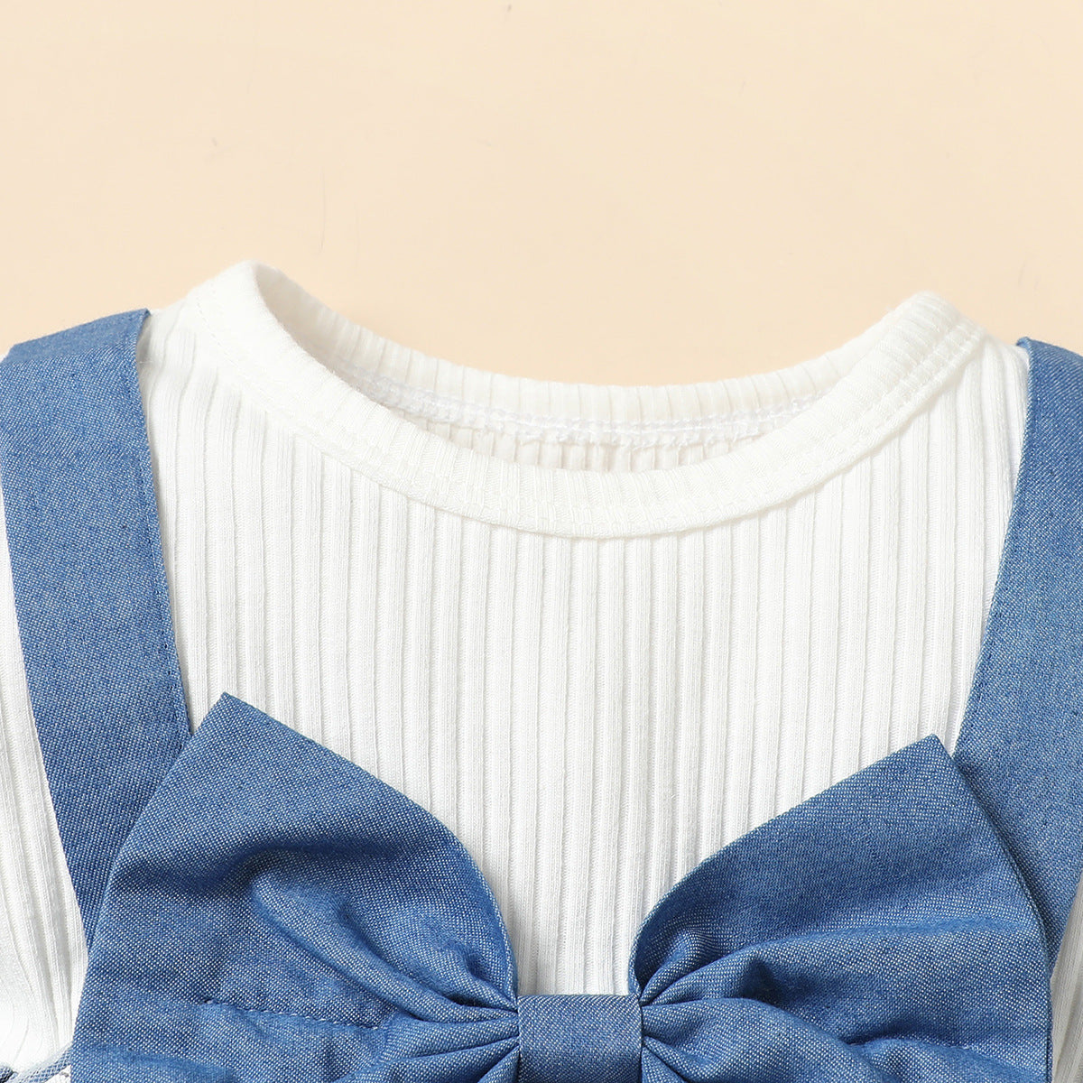 Girls Blue Printed Pure Cotton Clothing Set