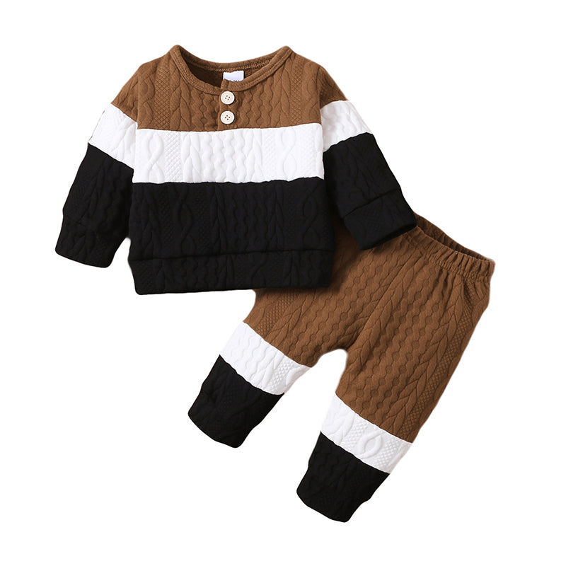Boys Colourblocked Top With Pyjamas
