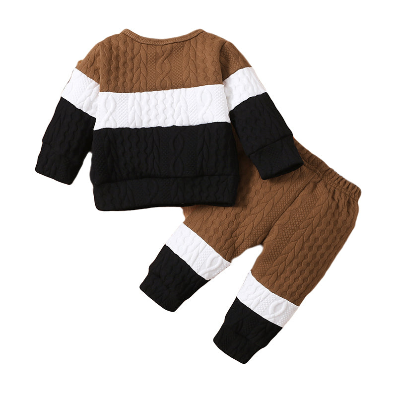 Boys Colourblocked Top With Pyjamas