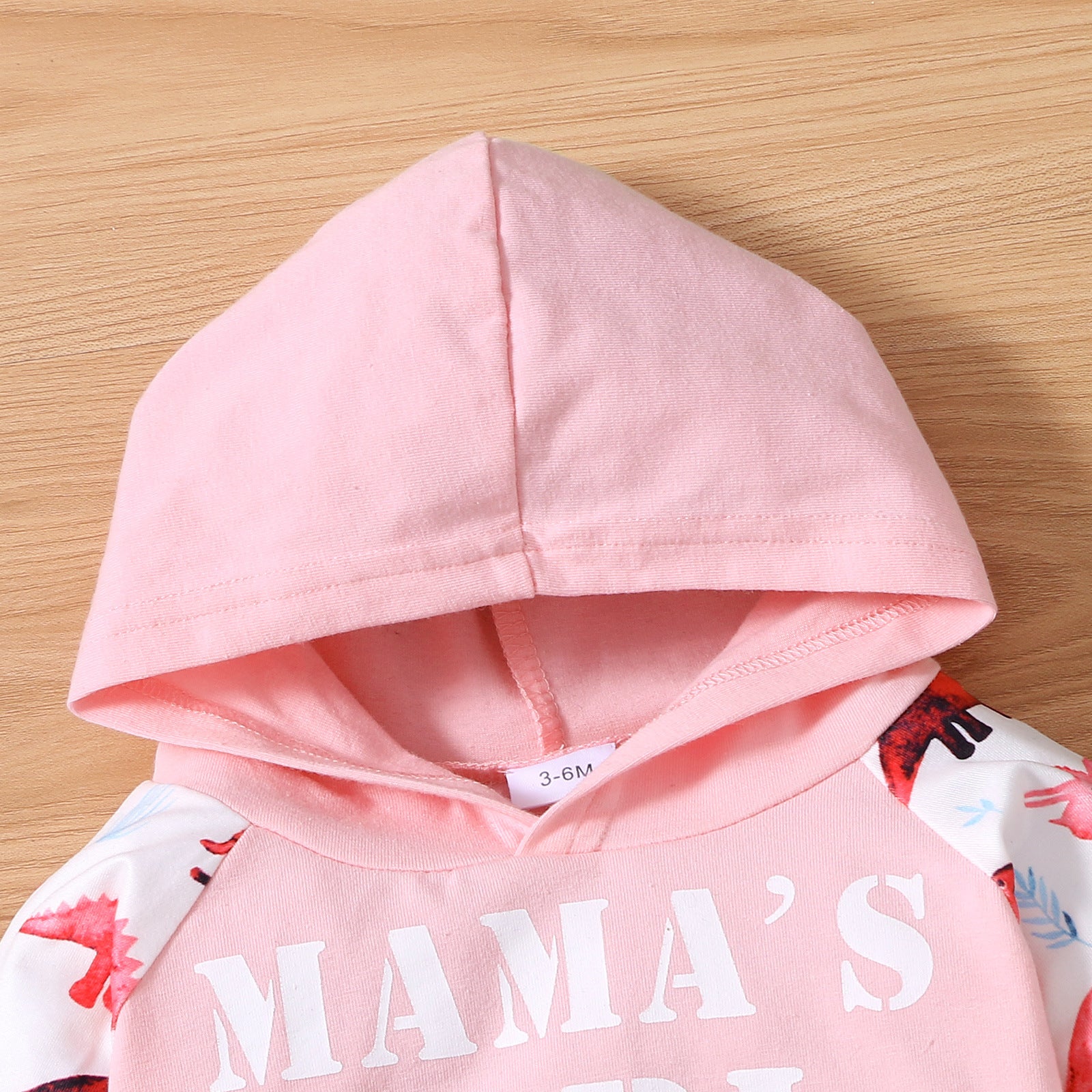 Girls Pink & White Printed Top With Pyjamas