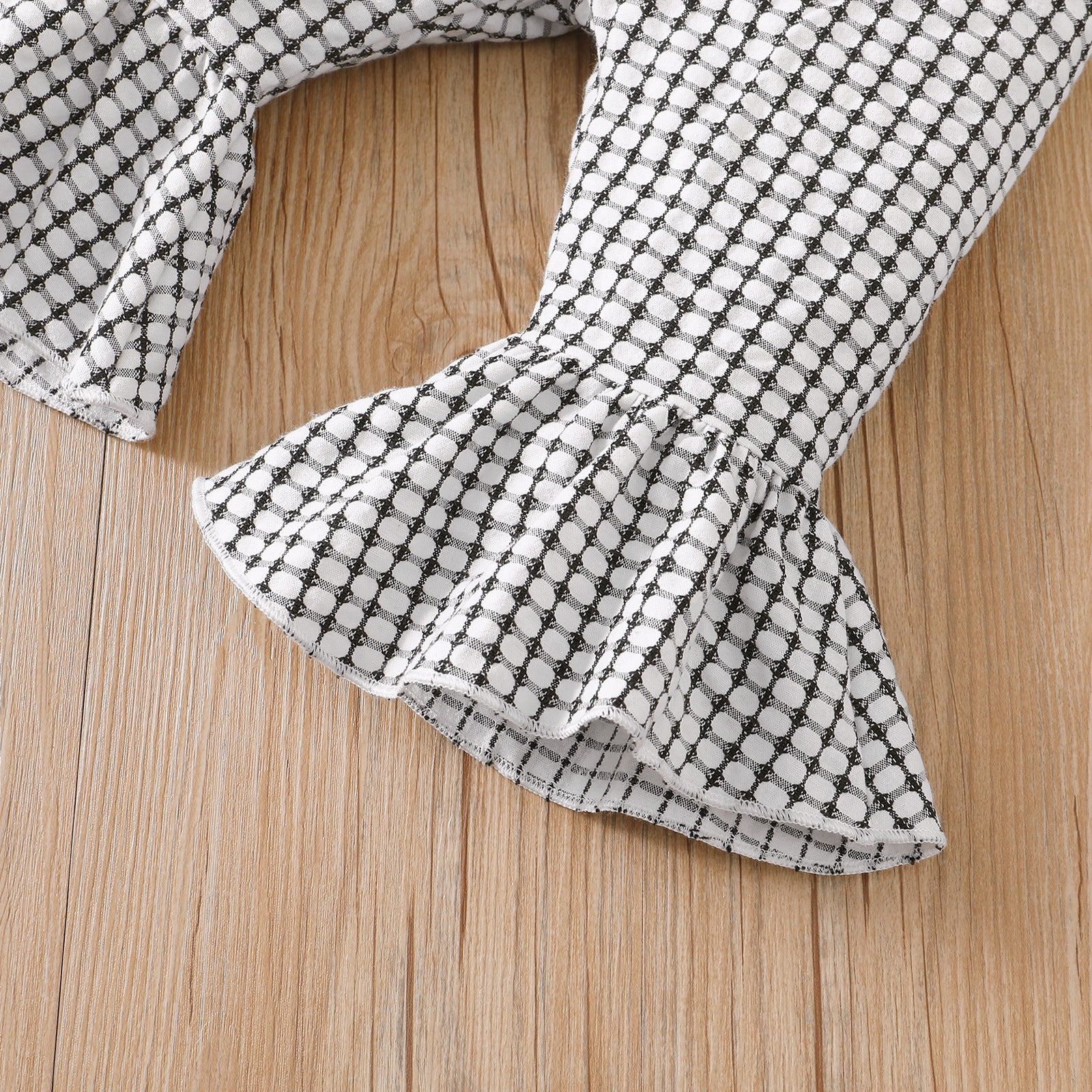 Infant Girls White & Black Checked Top with Trousers