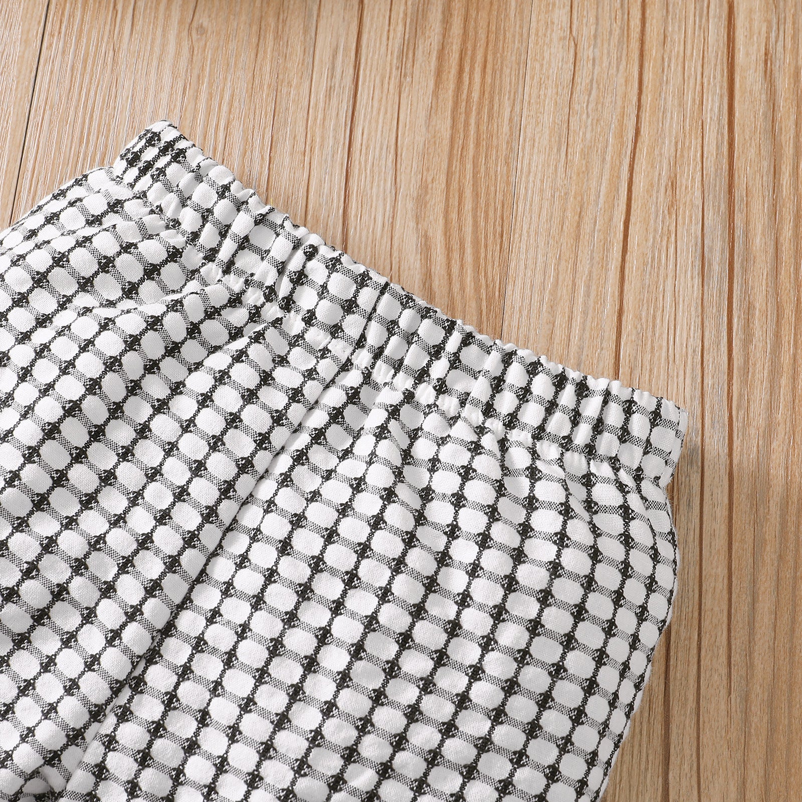 Infant Girls White & Black Checked Top with Trousers