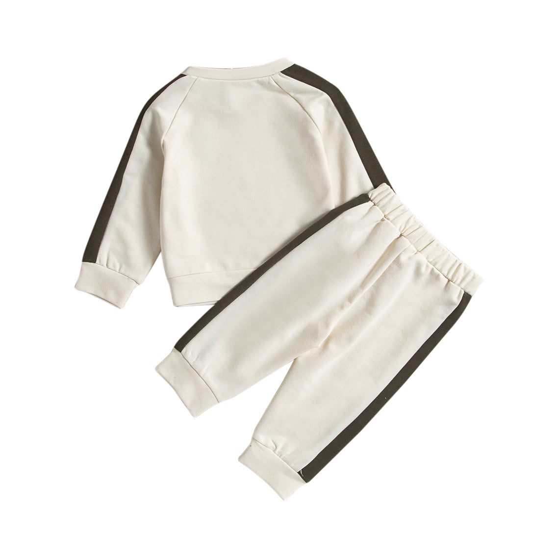 Infant Boys Off White Colourblocked Sweatshirt with Joggers