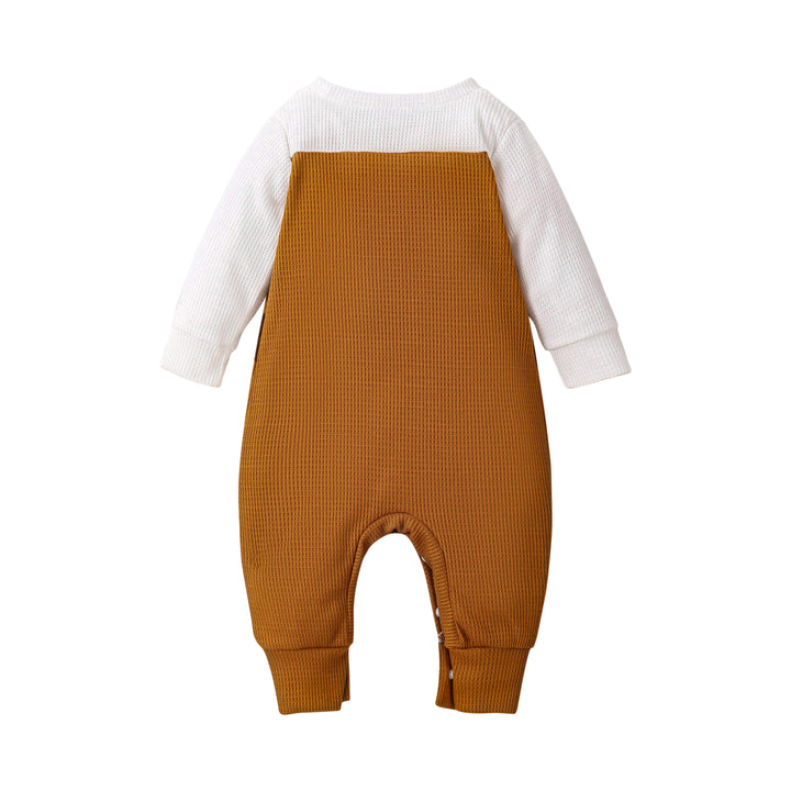 Infants Brown Printed Romper