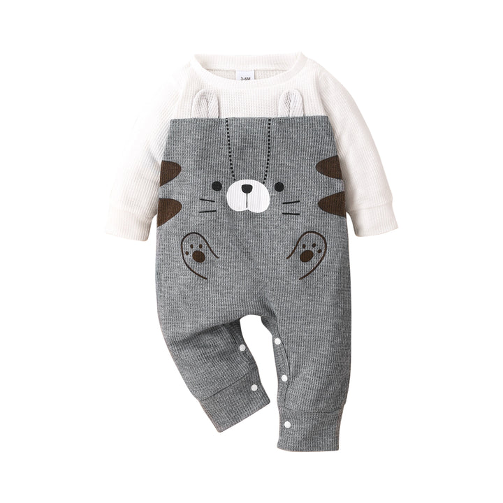 Infants Grey Printed Rompers