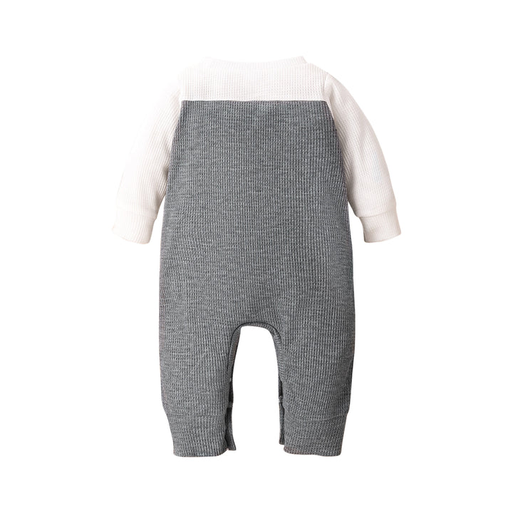 Infants Grey Printed Rompers