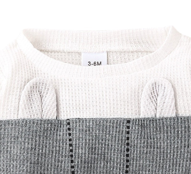 Infants Grey Printed Rompers