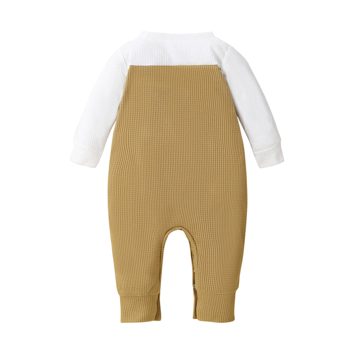 Infants Khaki Printed Romper