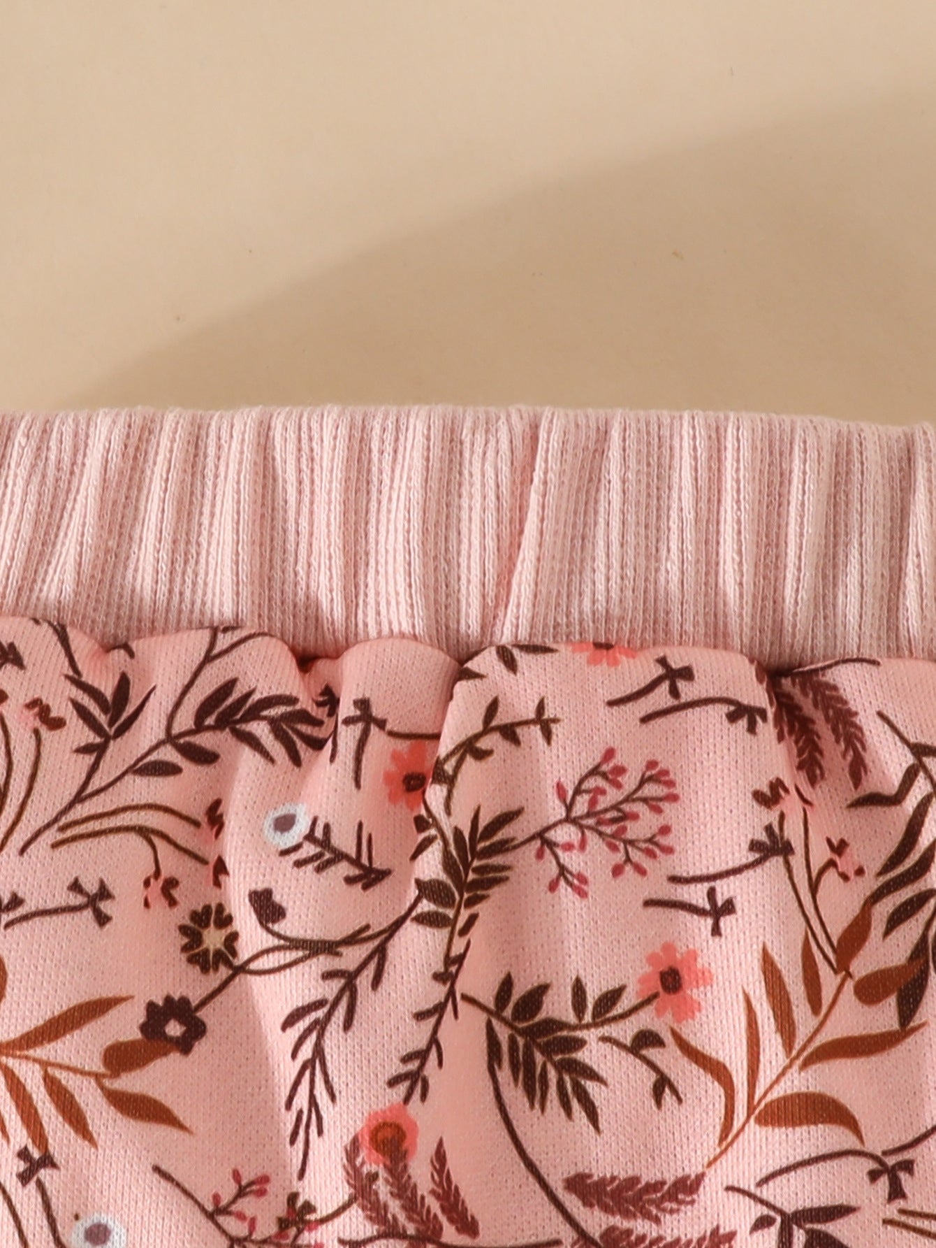 Infant Girls Pink Printed Top with Joggers