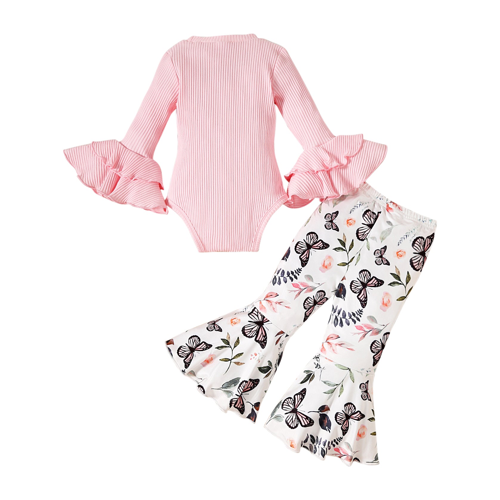Infant Girls Pink Leotard With Trousers