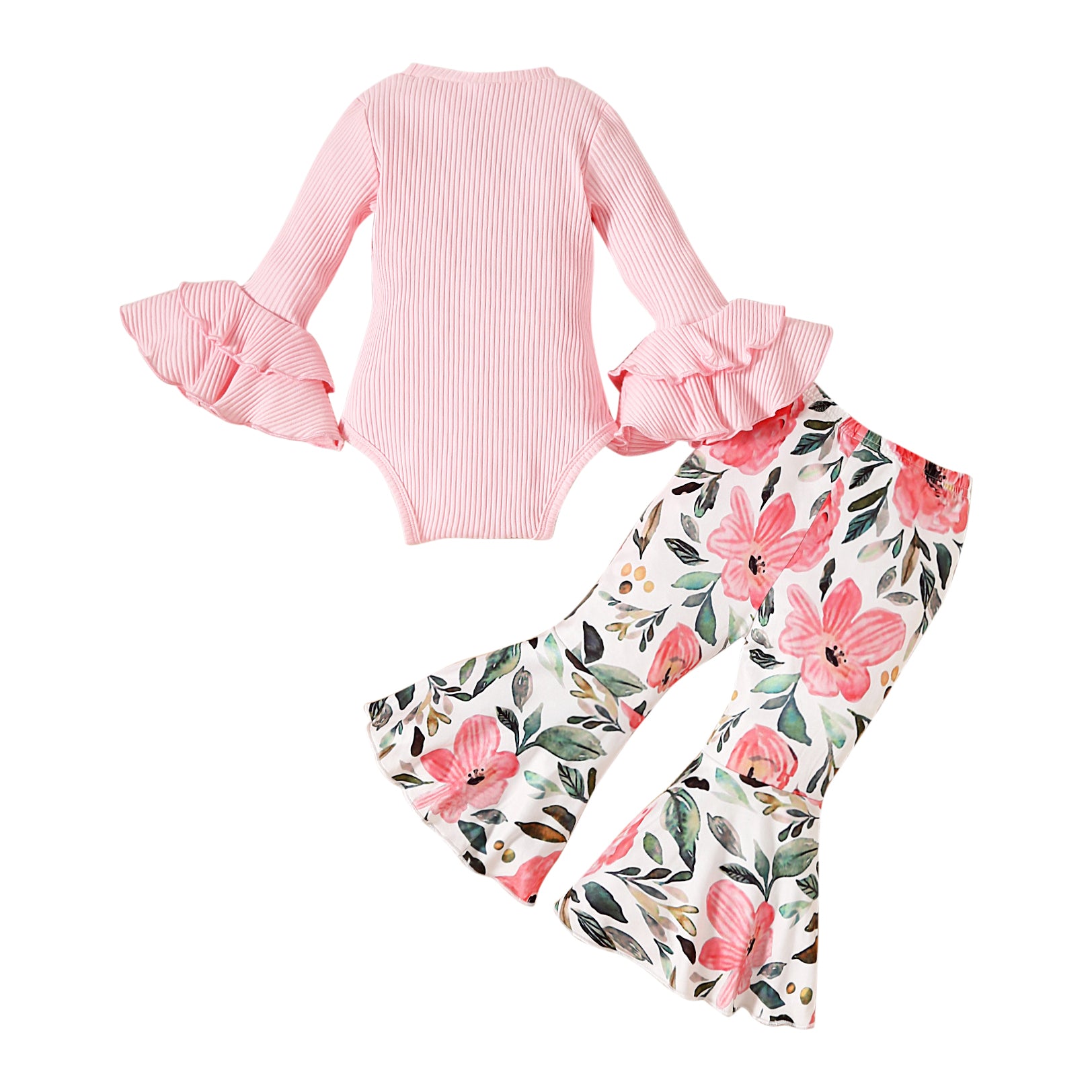 Infant Girls Pink Leotard With Trousers