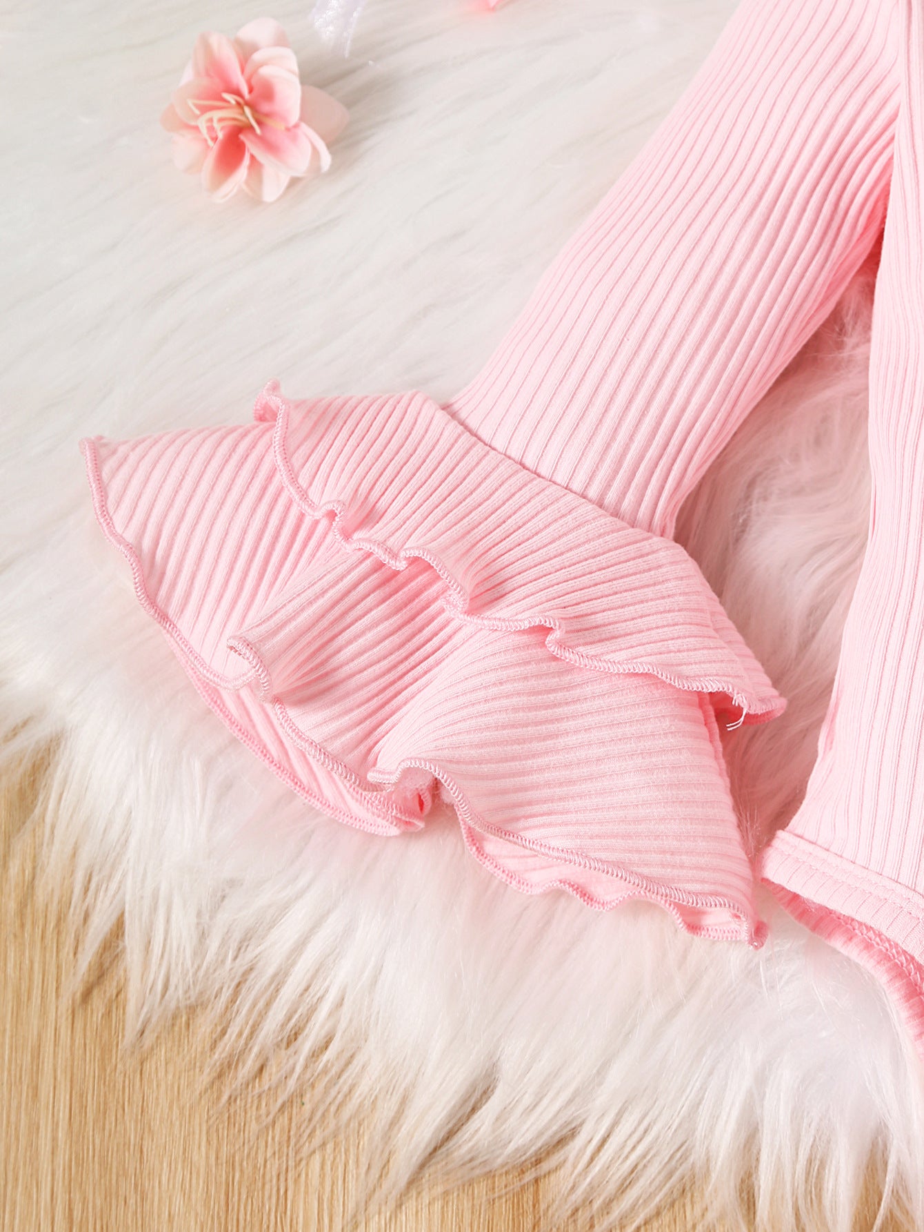 Infant Girls Pink Leotard With Trousers
