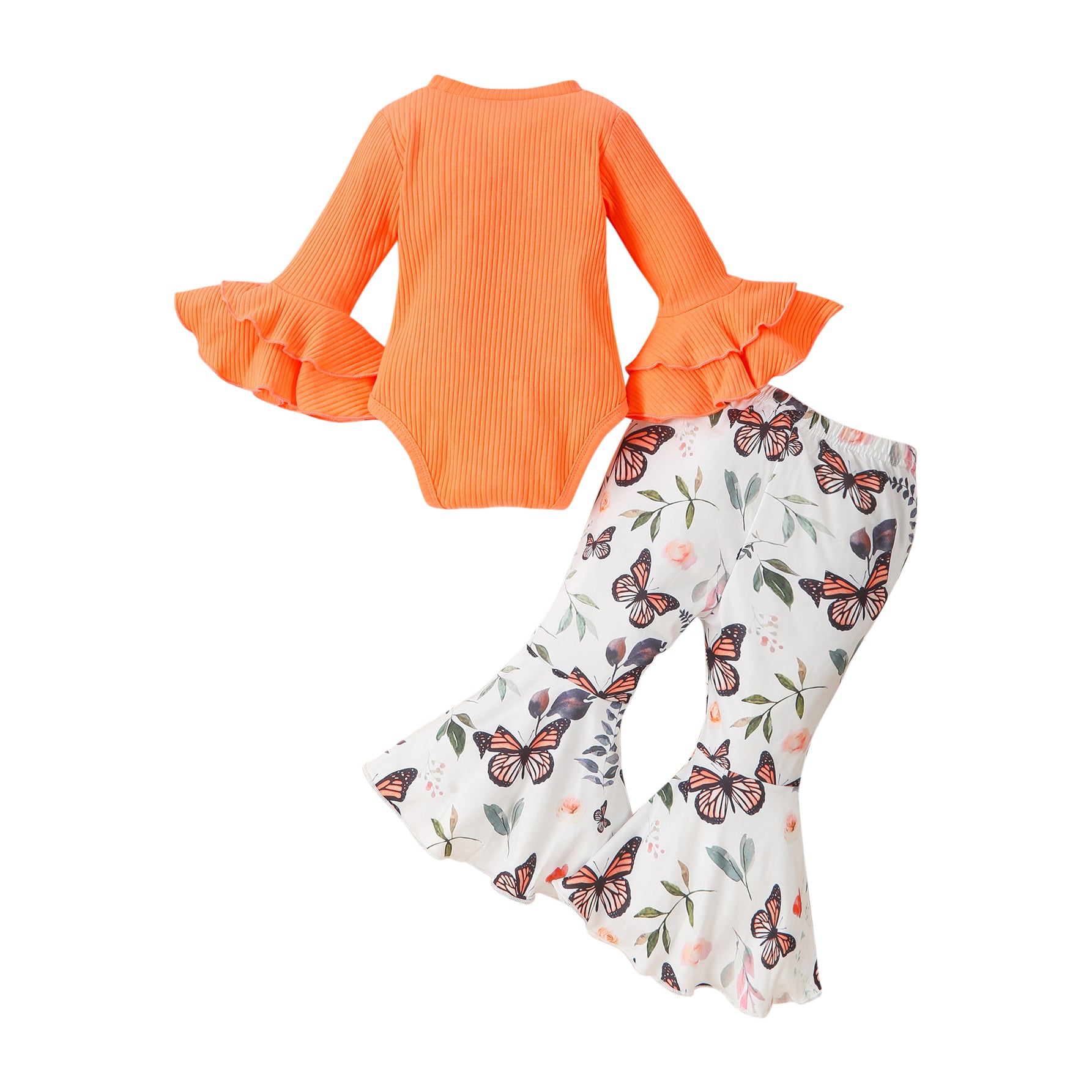 Infant Girls Orange Leotard With Trousers