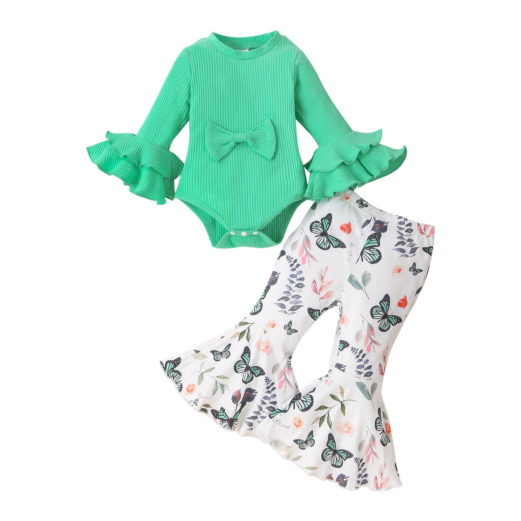 Infant Girls Green Leotard With Trousers