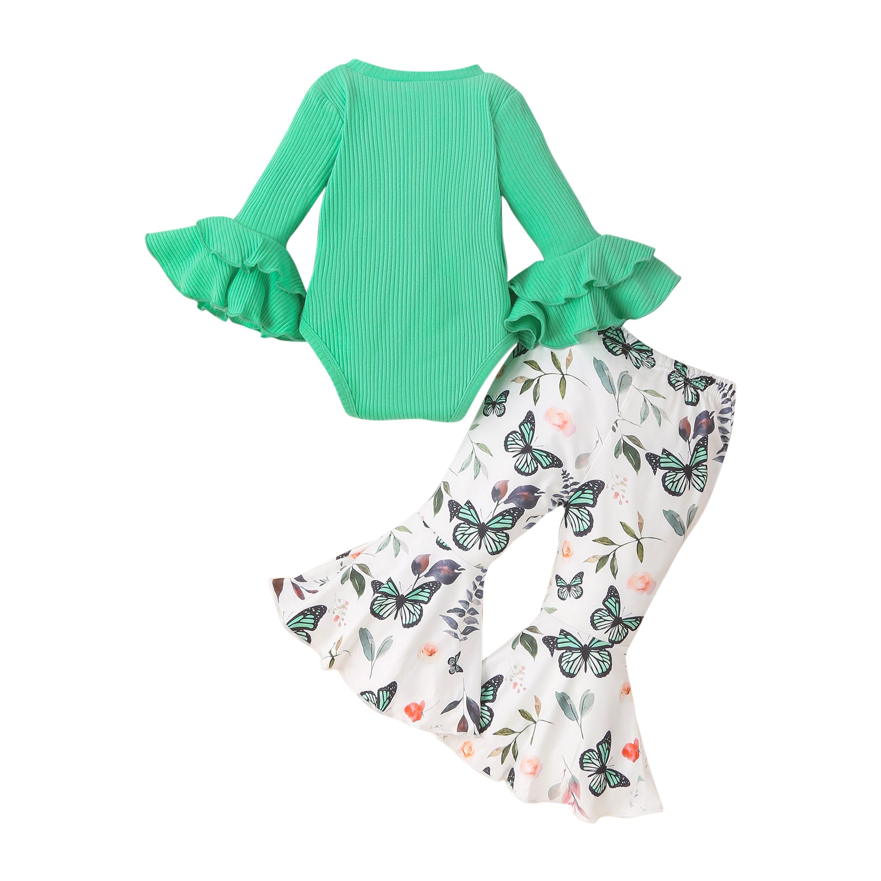 Infant Girls Green Leotard With Trousers