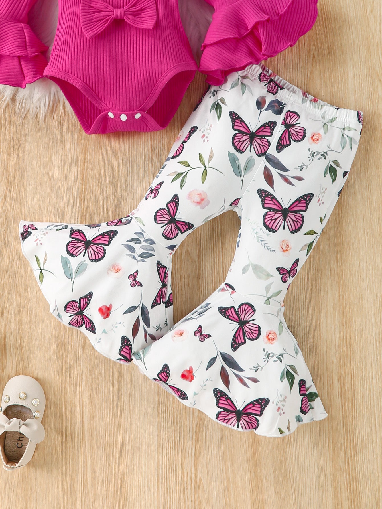Infant Girls Fuchsia Leotard with Trousers