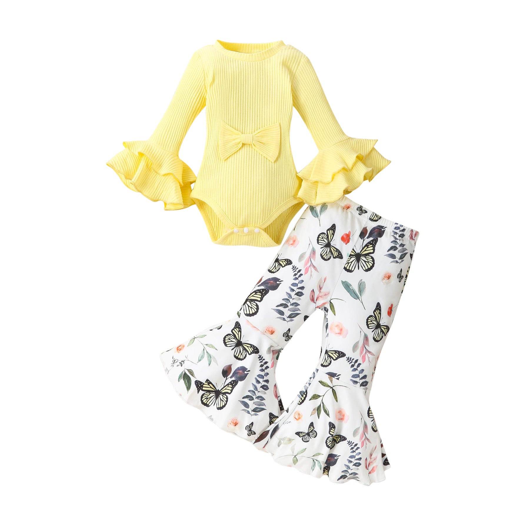 Infant Girls Yellow Leotard with Trousers