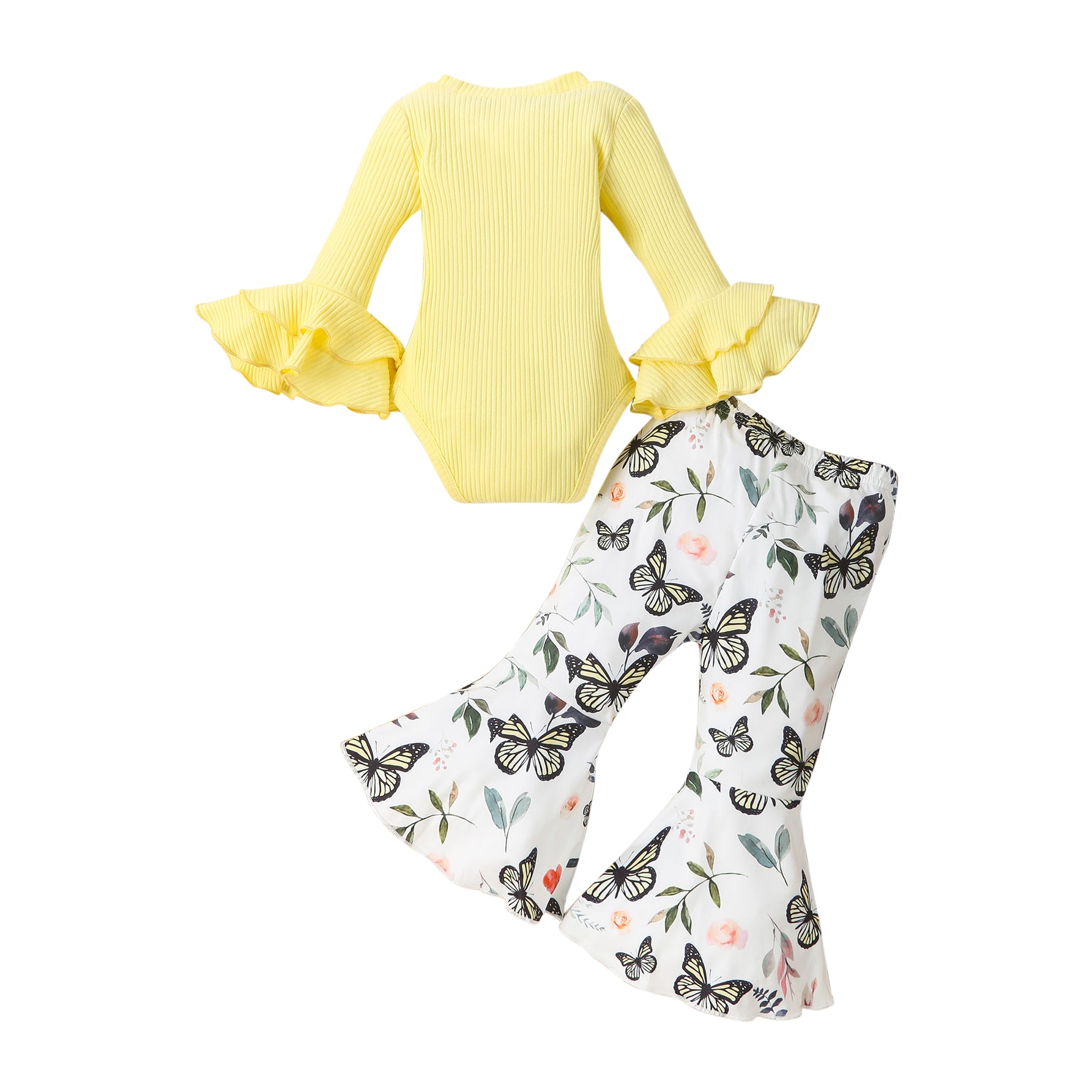 Infant Girls Yellow Leotard with Trousers