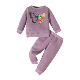 Infant Girls Purple Sweatshirt with Joggers