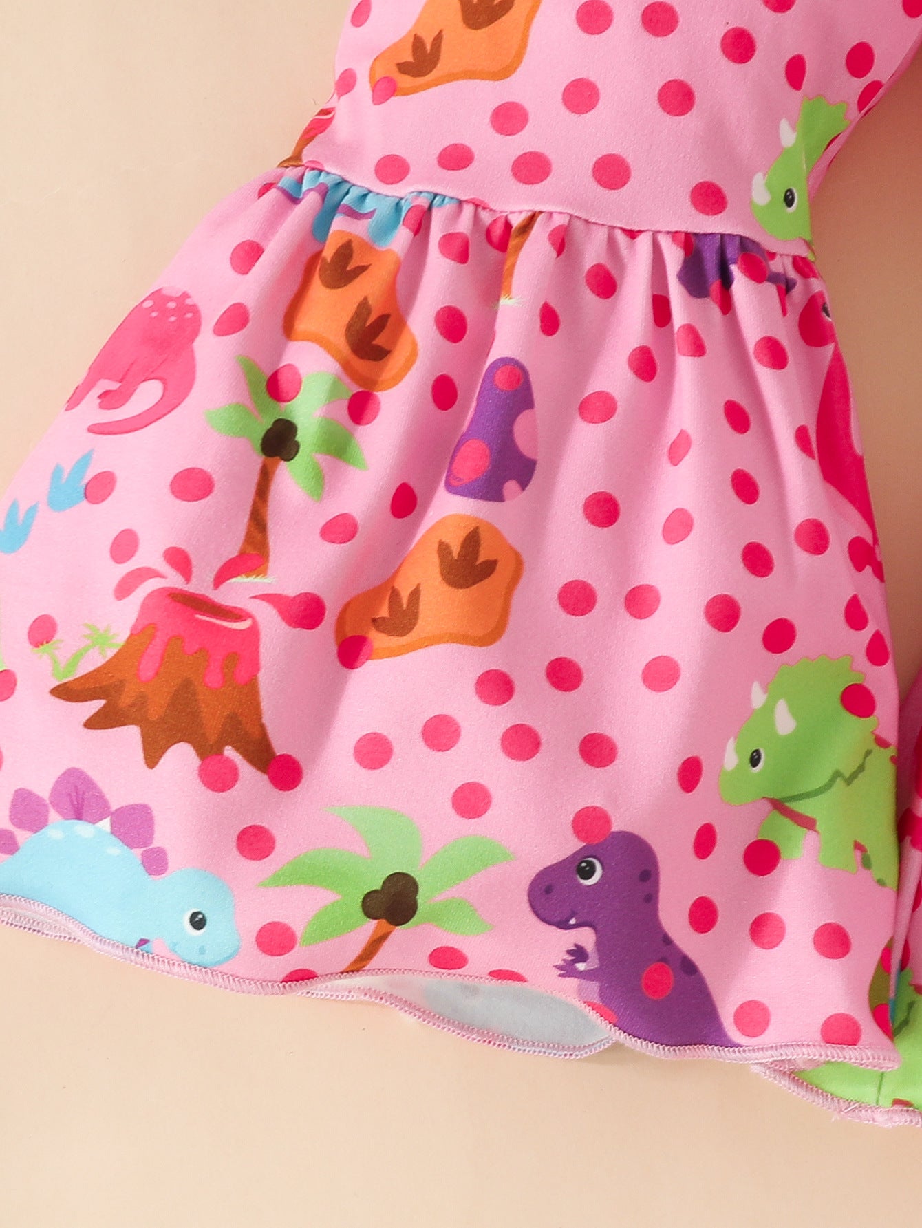 Infant Girls Pink Printed Top with Trousers