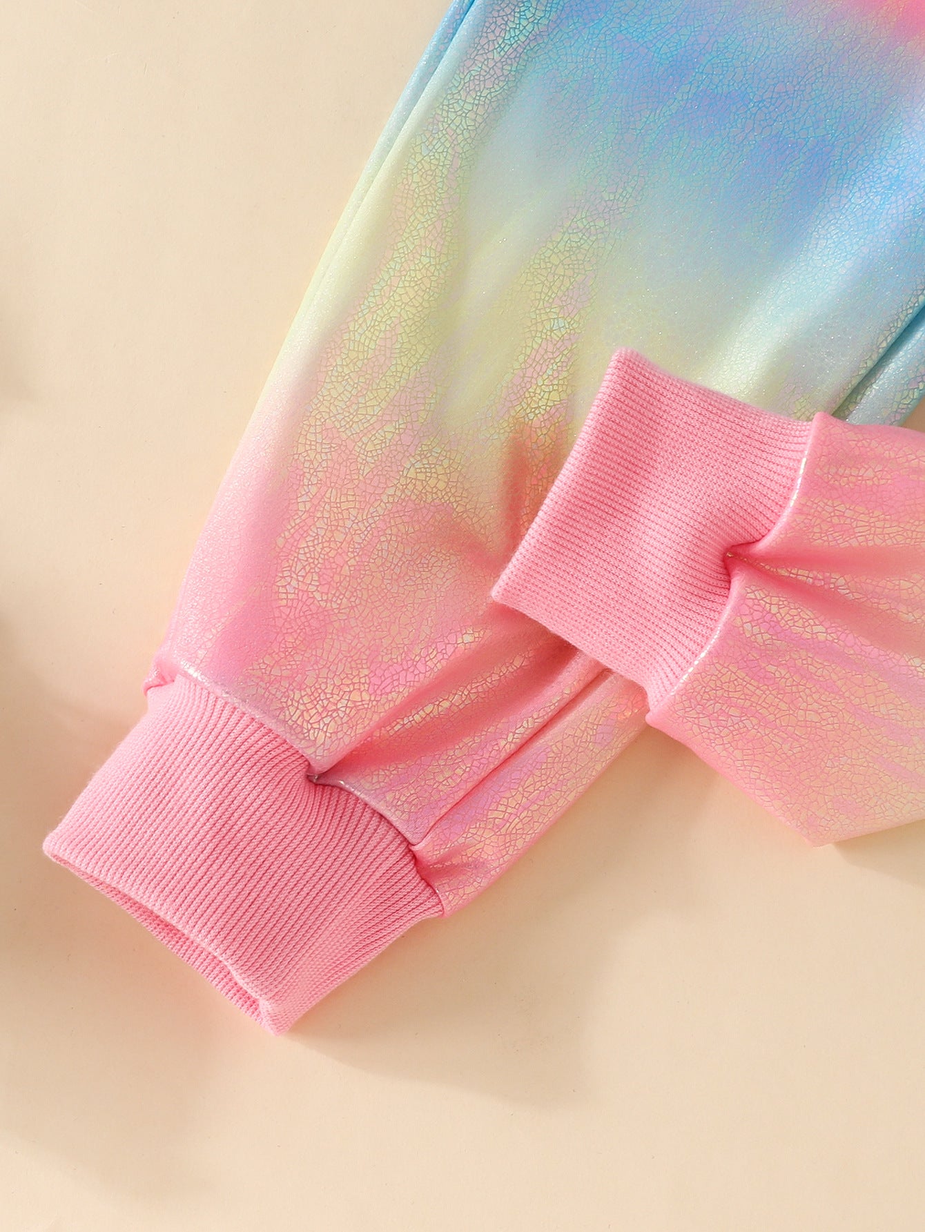Girls Blue & Pink Dyed Sweatshirt with Joggers