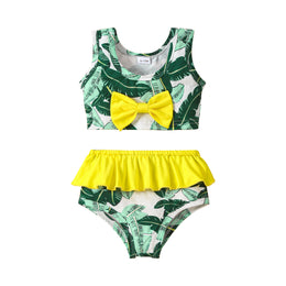 Infant Girls Green Printed Top with Skirt