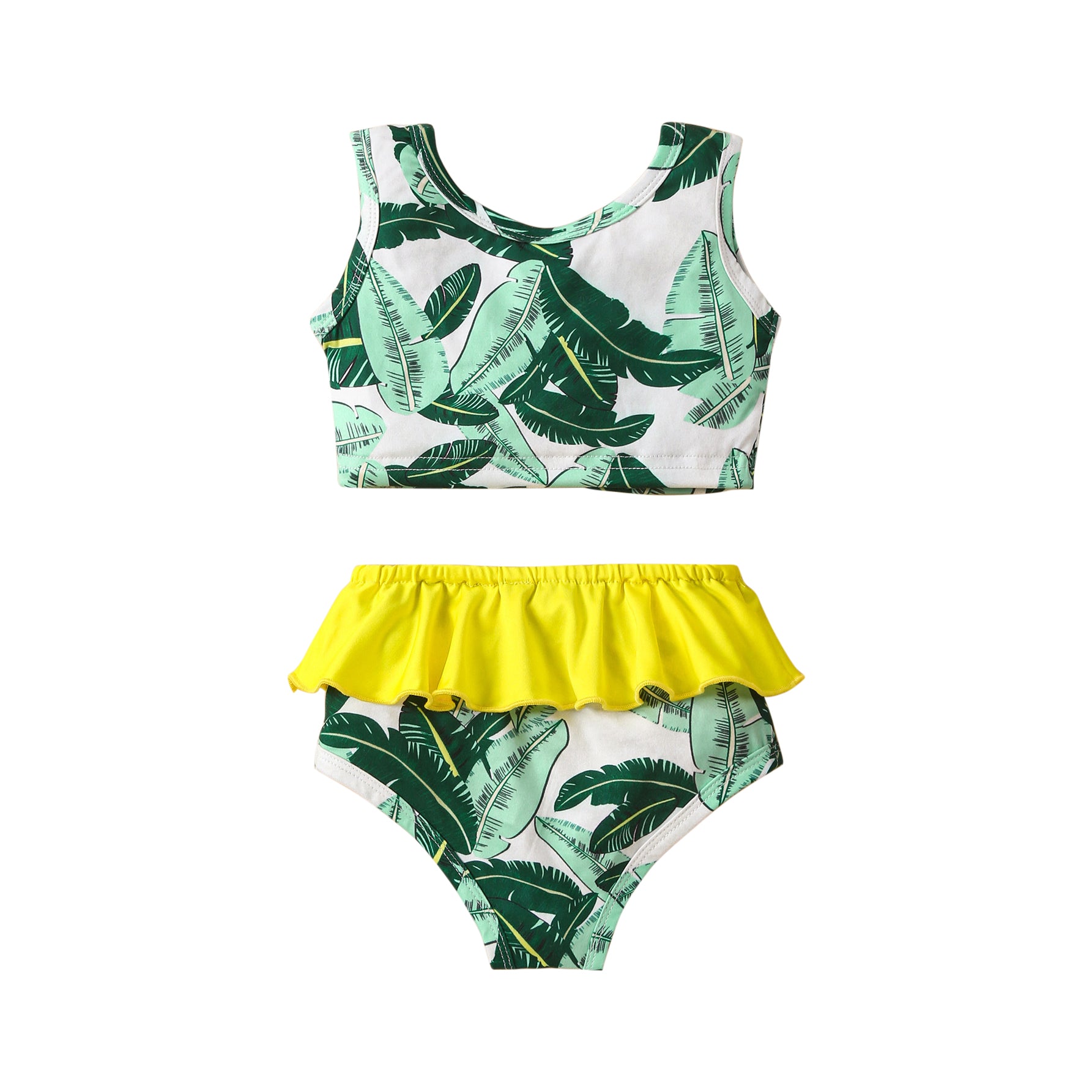 Infant Girls Green Printed Top with Skirt