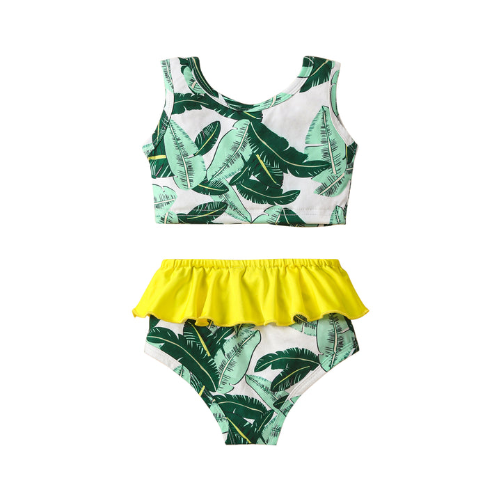 Infant Girls Green Printed Top with Skirt