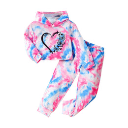 Girls Dyed Top with Joggers