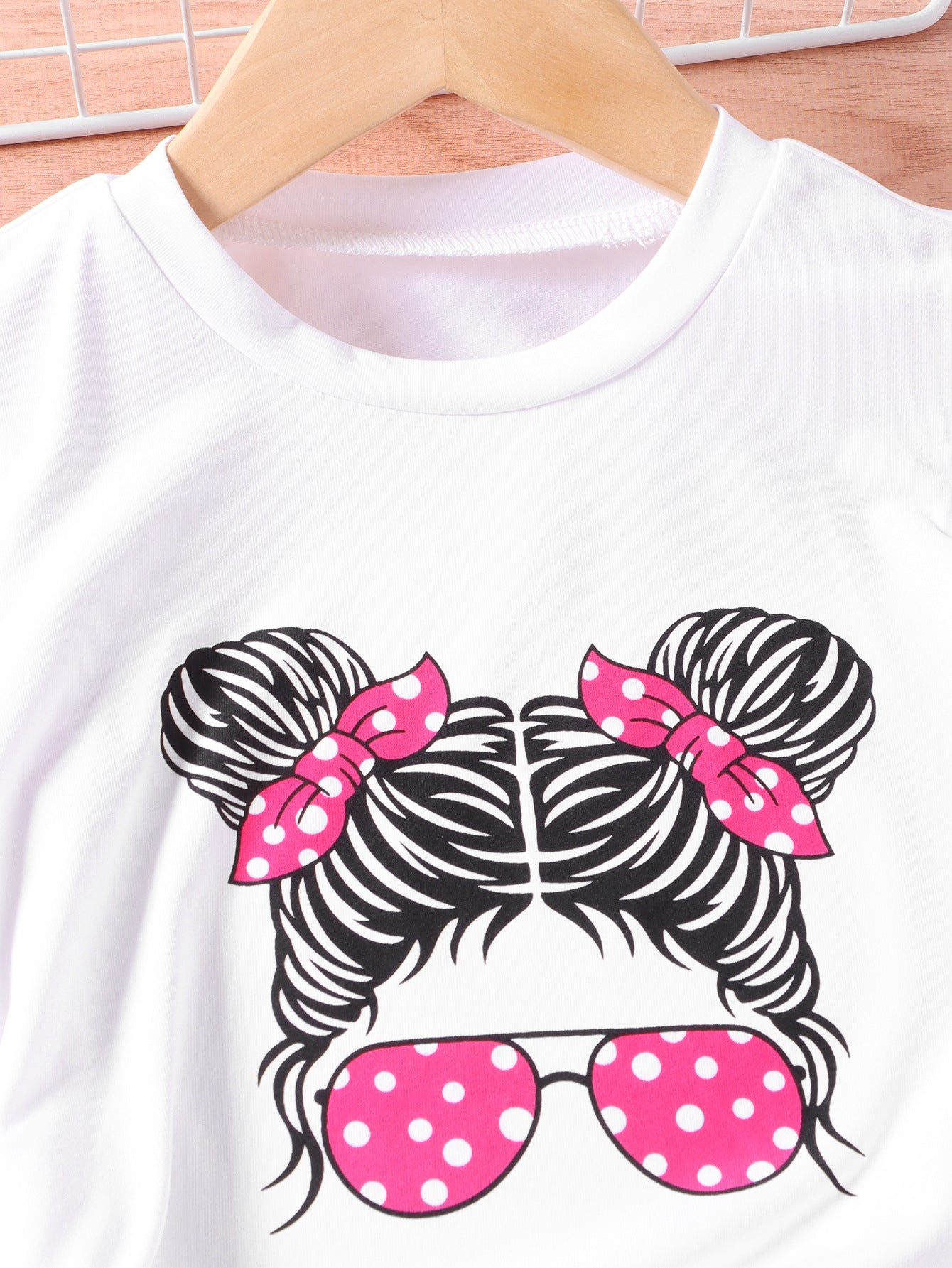 Girls Fuchsia Printed Top with Palazzos