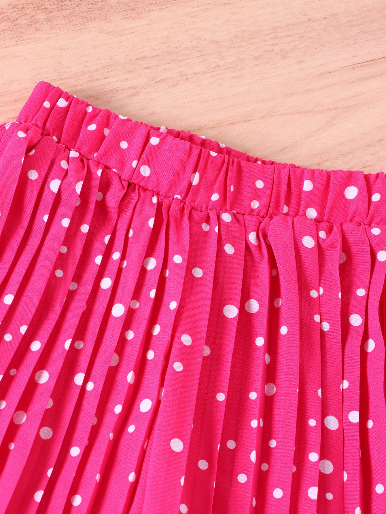 Girls Fuchsia Printed Top with Palazzos