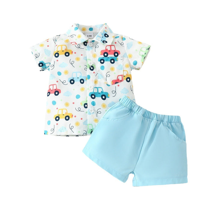 Boys Printed Shirt with Shorts