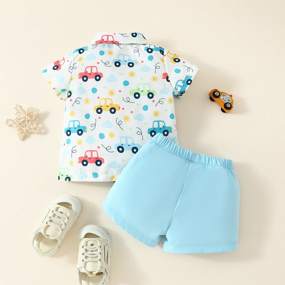 Boys Printed Shirt with Shorts
