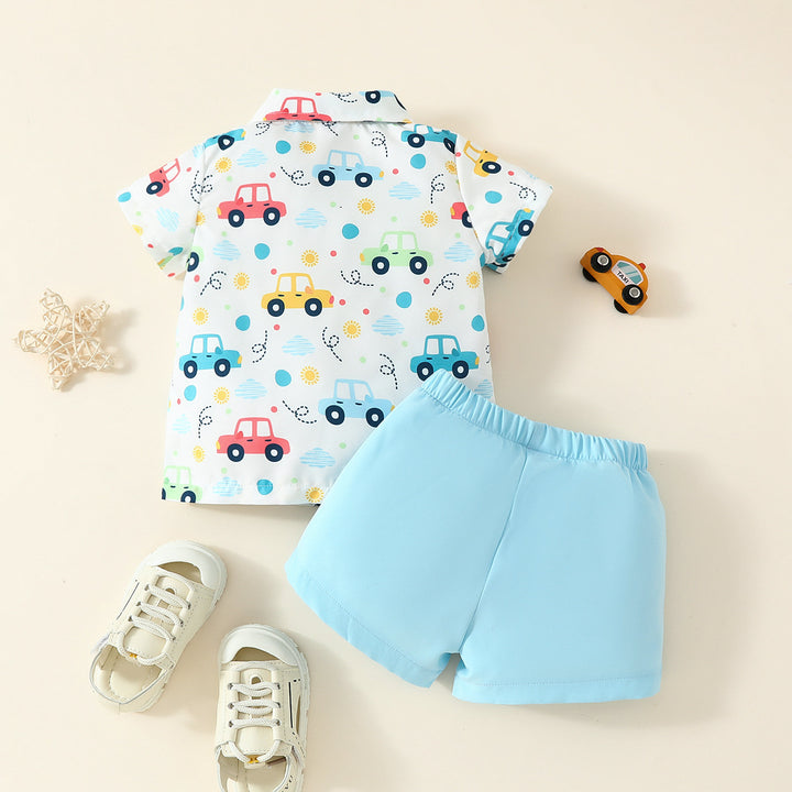Boys Printed Shirt with Shorts