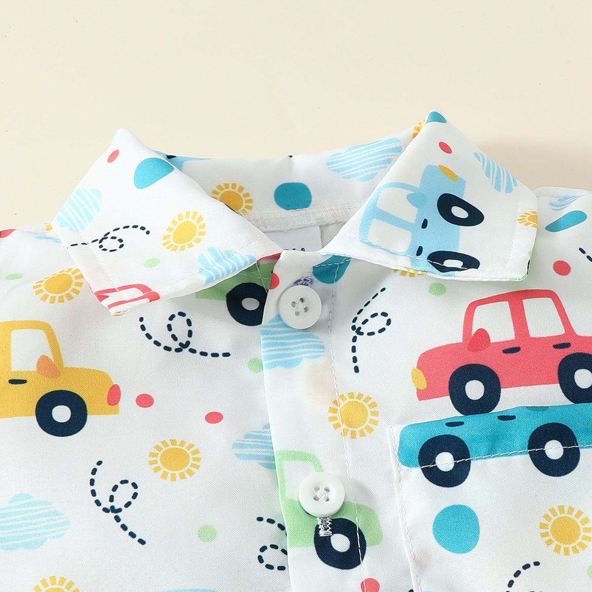 Boys Printed Shirt with Shorts