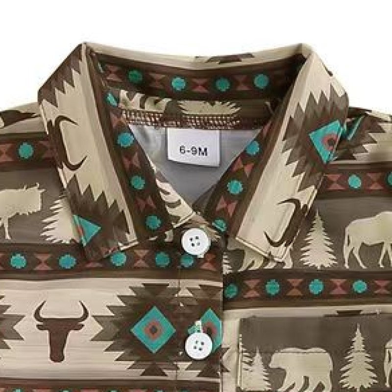 Boys Printed Shirt With Shorts