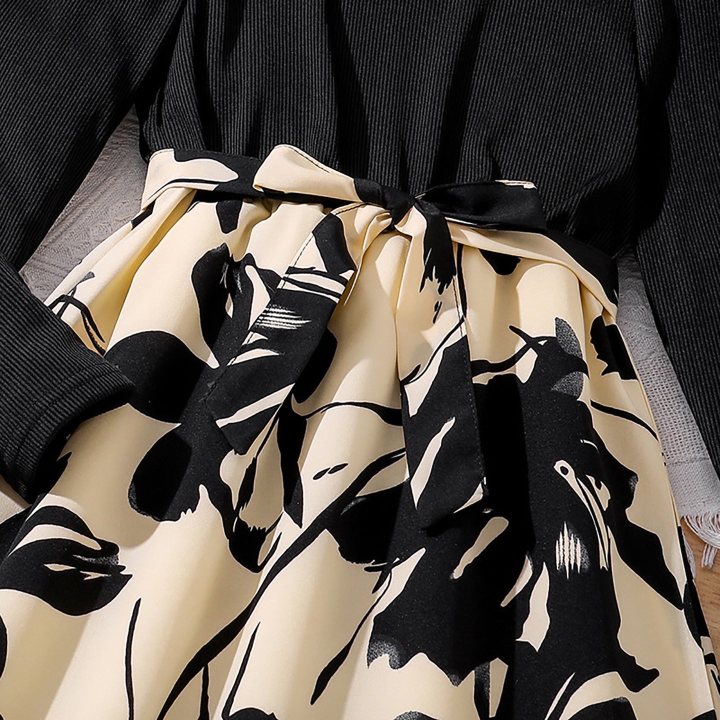 Girls Tropical Printed Fit & Flare Maxi Dress