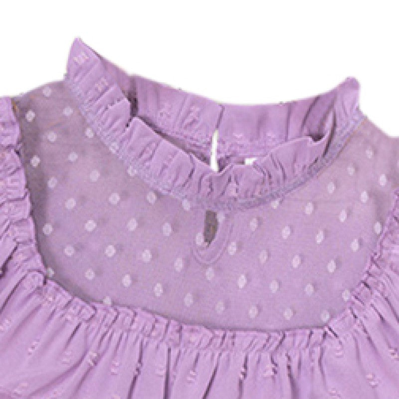 Girls Self Design High Neck Clothing Set
