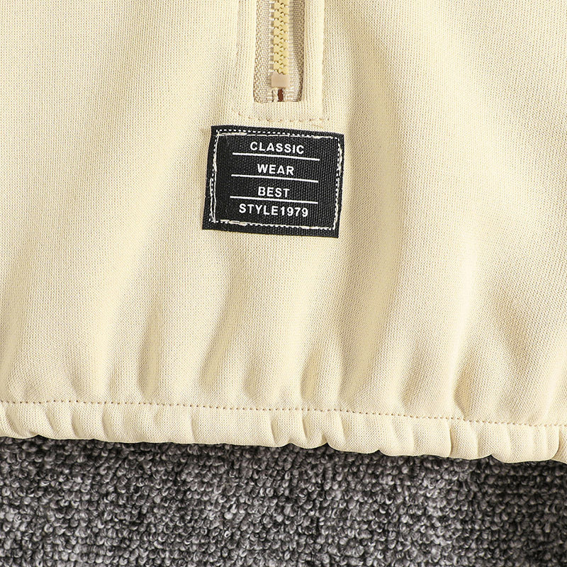 Girls Beige High Neck Top with Trousers