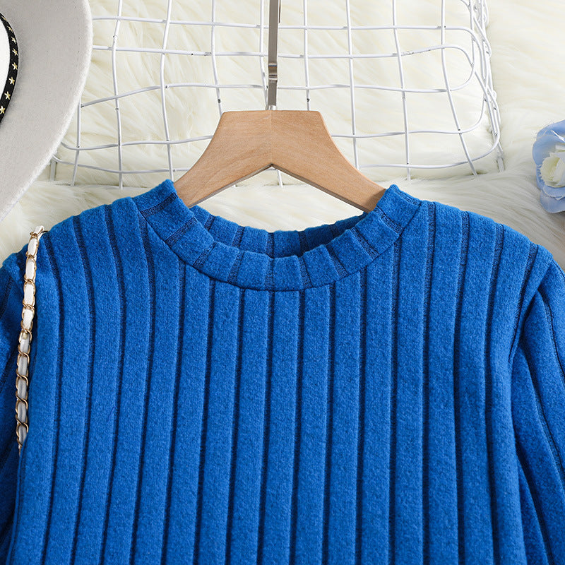 Girls Blue Striped Top with Palazzos