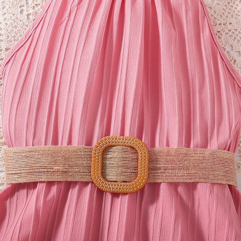 Girls Pink Maxi Dress
