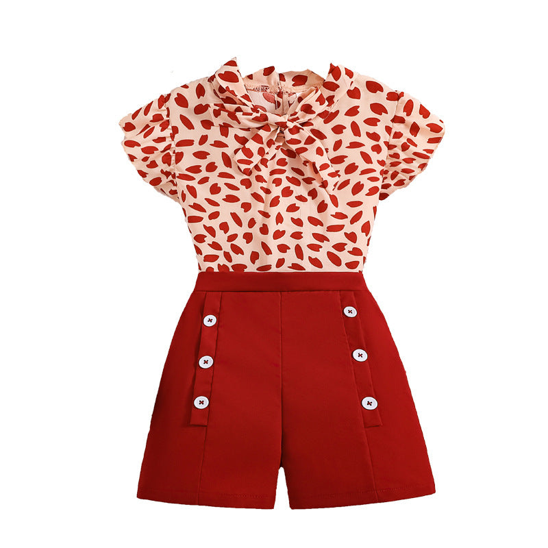 Girls Printed Top with Shorts
