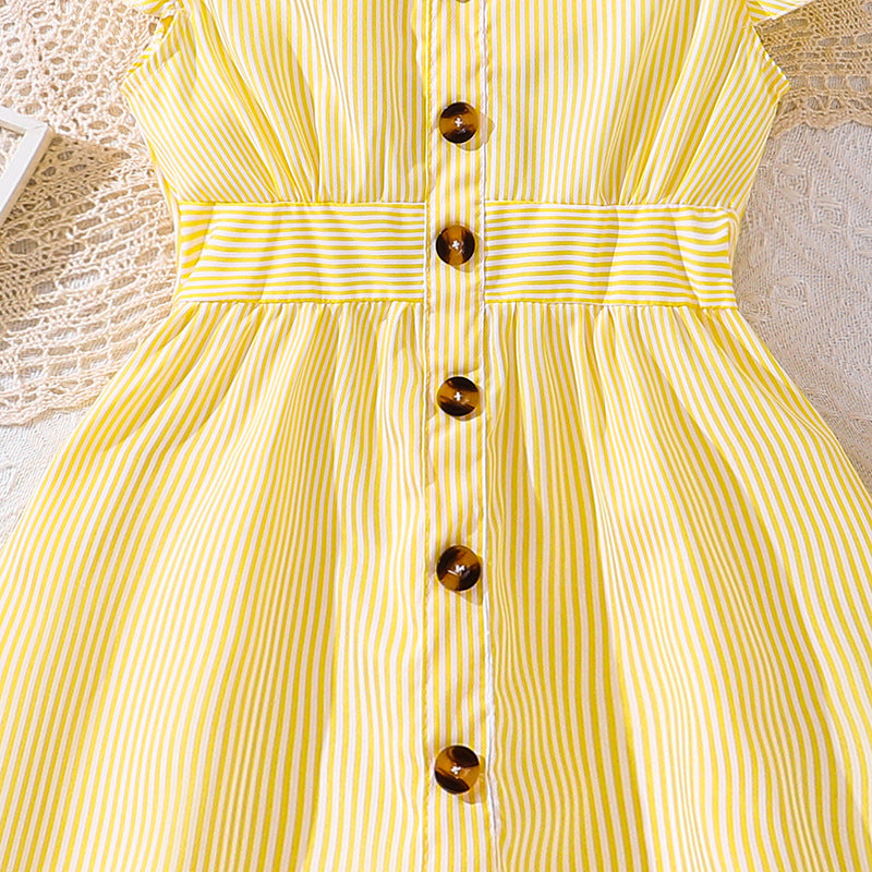 Striped Fit & Flare Maxi Dress