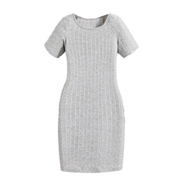 Girls Grey Ribbed Bodycon Midi Dress